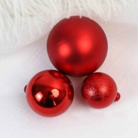Dortisimo Nejedlá dekorace Koule červené různé velikosti (3 ks)