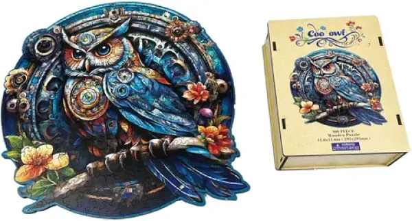 SPARKYS Dřevěné puzzle Stylová sova