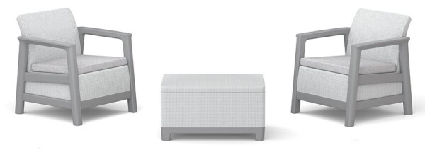 KETER SCANDI LINEA BALCONY - Ash grey/Storm grey