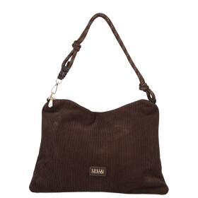 Manšestrová dámská kabelka na rameno Coveri Miss, čokoládová