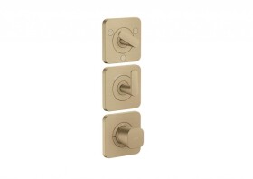 AXOR - Citterio C Termostatická baterie pod omítku, pro 3 spotřebiče, kartáčovaný bronz 49710140