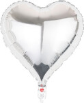 Fóliový balónek Srdce stříbrná - Moje party
