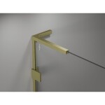 MEXEN/S - Lunar L sprchový kout dveře křídlové pravá 90 x 80, transparent, zlato kartáčovaná 834L-090-080-55-00-P