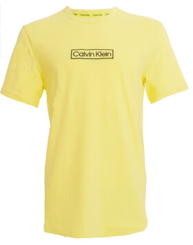 Pánské triko s krátkým rukávem NM2268E ZJB žlutá - Calvin Klein XL Žlutá