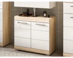 Koupelnová skříňka pod umyvadlo Lambada, dub sonoma/bílá lesk