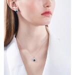 Stříbrná souprava šperků Swarovski Elements Marisa Blue, stříbro 925/1000, Modrá 40 cm + 5 cm (prodloužení)