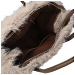 Módní dámská plyšová kabelka do ruky Pelaya, béžová