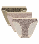 Dámské bavlněné kalhotky 3 ks DIM LES POCKETS COTTON SLIP 3x - DIM - světle hnědá M