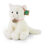 Plyšová kočka sedící bílá30cm ECO-FRIENDLY