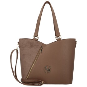 Trendy dámská koženková kabelka LB Fiija, taupe