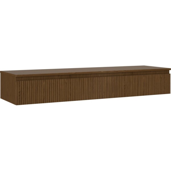 MEXEN/S - Rivel koupelnová skříňka pod umyvadlo 160 cm s deskou, 1 šuplík, reliéf , ořech 91A20-16023-1-BFC86