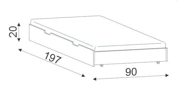 HP-Nábytek Přistýlka BUK včetně roštu SMRK