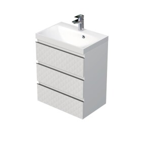 Koupelnová skříňka s umyvadlem SAT Cube Way 60x71x40 cm bílá mat CUBE3D603ZB CUBE3D603ZB