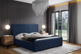 FRONTI Postel MODEL 01 200x200 modrá - MAGIC VELVET 2216