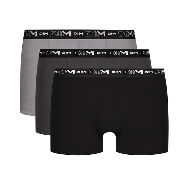 Pánské boxerky 3 ks DIM COTTON STRETCH BOXER 3x - DIM - černá M