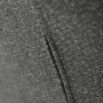 Židle jídelní, tmavě šedá látka, černý kov