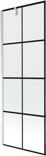 MEXEN/S - Next vanová zástěna FIX 70 x 150, černá dekor, chrom 895-070-000-00-77-01