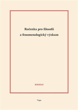 Ročenka pro filosofii fenomenologický výzkum 2022