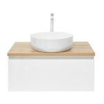 Koupelnová skříňka s krycí deskou SAT B-WAY 79x30x45 cm bílá lesk BWAY80WDOAKU2B BWAY80WDOAKU2B