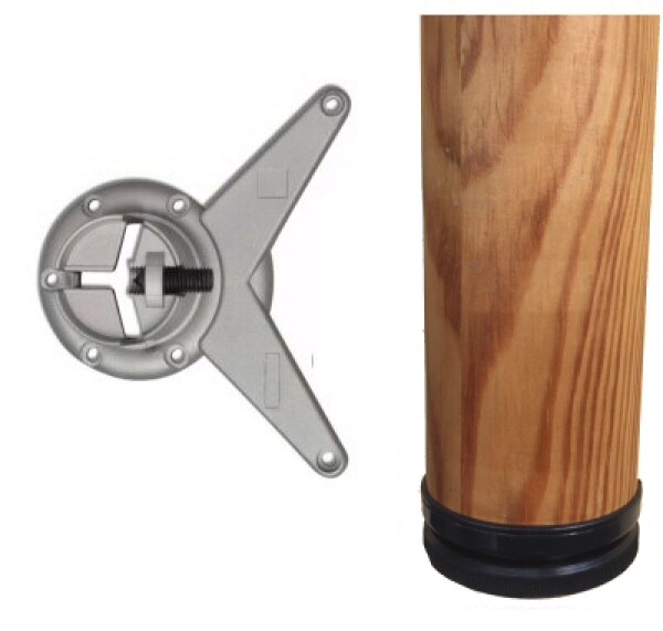 Incoll stolová noha borovice 710x60 (057021)