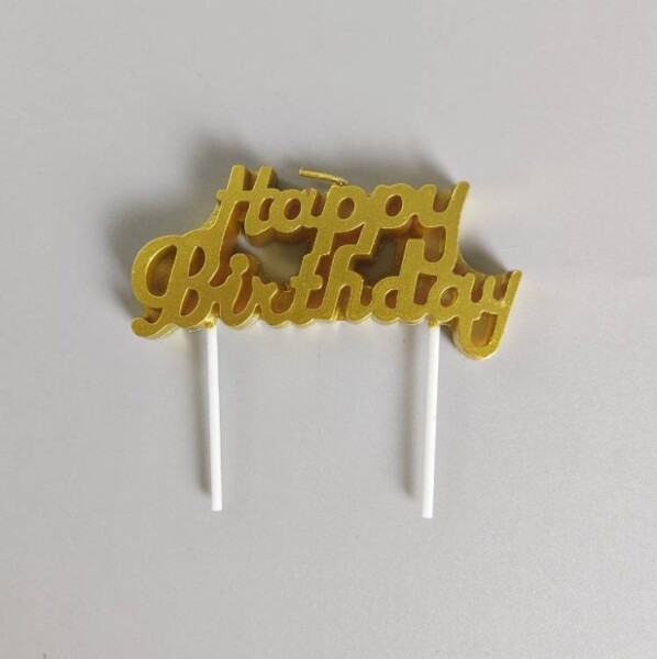 Dortisimo Svíčka Happy Birthday zlatá