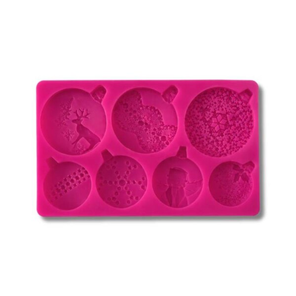Silikonová forma Cesil Vánoční ozdoby 6 cm