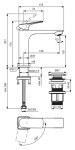 IDEAL STANDARD - Ceralife C Umyvadlová baterie s výpustí Click-Clack, BlueStart, chrom BE105AA