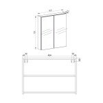 Mereo Koupelnová galerka 60 cm, zrcadlová skříňka, bílá CN716GBN