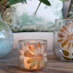 Chic Antique Skleněný svícen Dried Flower, přírodní barva, sklo