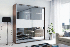 Šatní skříň Ska A6 XL Barva korpusu: Dub - sonoma, Rozměry: 200 cm, Dveře: Dub - Craft zlatý