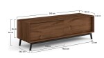 Massivo.cz TV stolek Modern Loft 1d (200 cm) hnědý, dub, masiv
