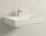 GROHE - Cube Ceramic Umyvadlo 800x490 mm,s přepadem, otvor pro baterii, PureGuard, alpská bílá 3946900H