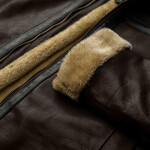 Pánská Kožená Zimní Bunda Elvion Ravére Brown Brixton Hnědá Velikost: 2XL