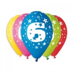 Gemar Balloons Latexový balonek číslo 6 30 cm