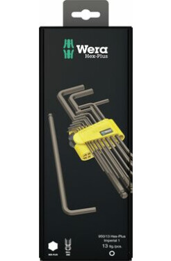 WERA 950|13 Sada úhlových klíčů Hex-Plus Imperial 1 SB / palcové / BlackLaser / 13 dílný (05021721001)
