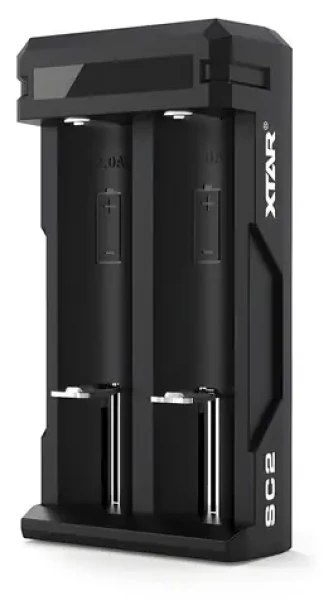 Xtar Nabíječka baterií 18650 černá / Nabíječka / USB-C / 2x Li-Ion / LED indikace (SC2)