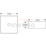INVENA - Umyvadlo na desku 39 cm REJA CE-15-001-C