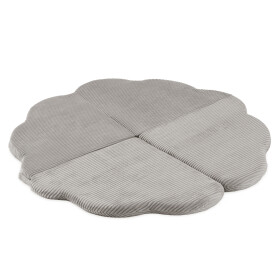 PLUSH NEST PLUSH NEST Plyšová hrací podložka ve tvaru květu Manšestr (prémiový) 115 × 115 × 5 cm béžová
