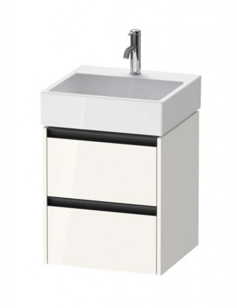 DURAVIT - Ketho.2 Umyvadlová skříňka 55x48x46 cm, 2 zásuvky, lesklá bílá K25274022220000