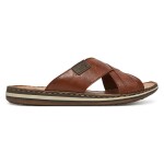 Pantofle Rieker 21082-24 Přírodní kůže (useň) - Lícová