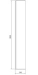CERSANIT - SET B793 WALK-IN MILLE POHYBLIVÁ STĚNA ČERNÁ 120X30X200 VIR S601-180