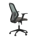Židle kancelářská, látka zelená, houpací mechanismus, kolečka pro tvrdé povrchy