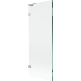 MEXEN/S - Lunar L vanová zástěna FIX 70 x 150, transparent, nikl kartáčovaný 897L-070-000-97-00
