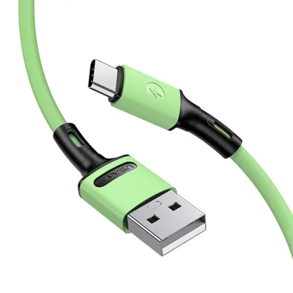 USAMS SJ436 U52 Rychlý Dobíjecí a Datový Kabel USB Type-C 1m zelená (6958444989051)