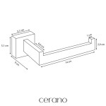 CERANO - Nástěnný držák toaletního papíru Alto - černá matná CER-479296