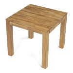 Jídelní stůl 80x80x75 cm, masiv dub bílý, povrchová úprava olejem, nohy 8x8 cm