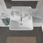 DURAVIT - ME by Starck Umyvadlo 600x400 mm, s přepadem, s otvorem pro baterii, bílá 2343600000