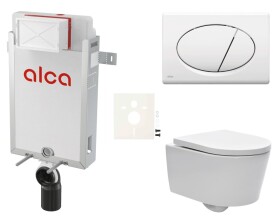 Cenově zvýhodněný závěsný WC set Alca k zazdění + WC SAT Brevis SIKOAW1 SIKOAW1