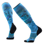 SMARTWOOL Ski Targeted Cushion Storm Peak Print OT, Nightfall Blue (vzorek) velikost: L