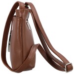 Módní dámská kožená crossbody kabelka Ofelie, hnědá